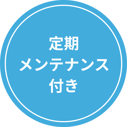 定期メンテナンス付き